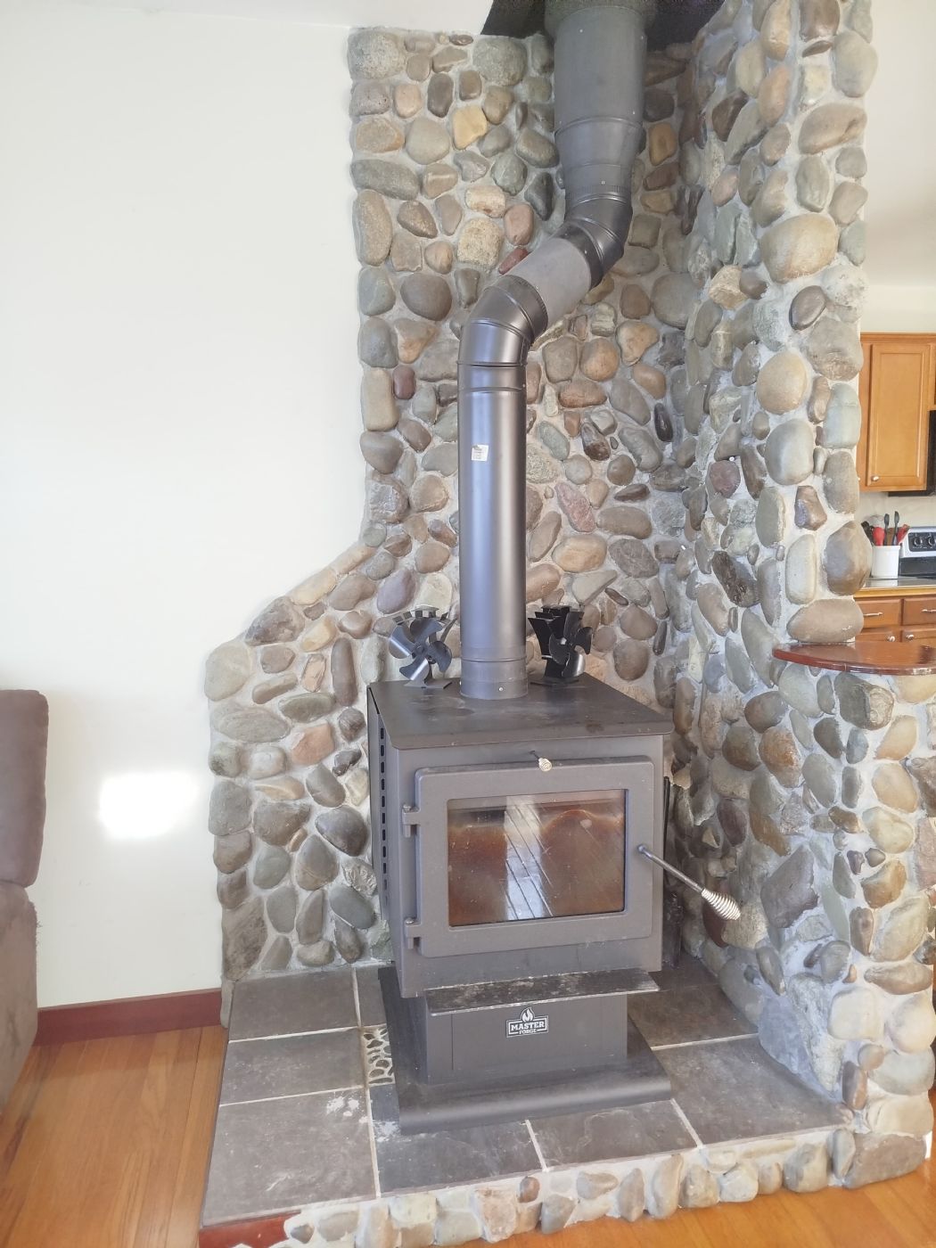 wood stove living room
